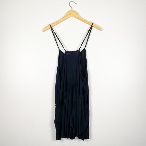 Something Navy Shorts Jersey Modal Romper in Black Large - Picture 5 of 6